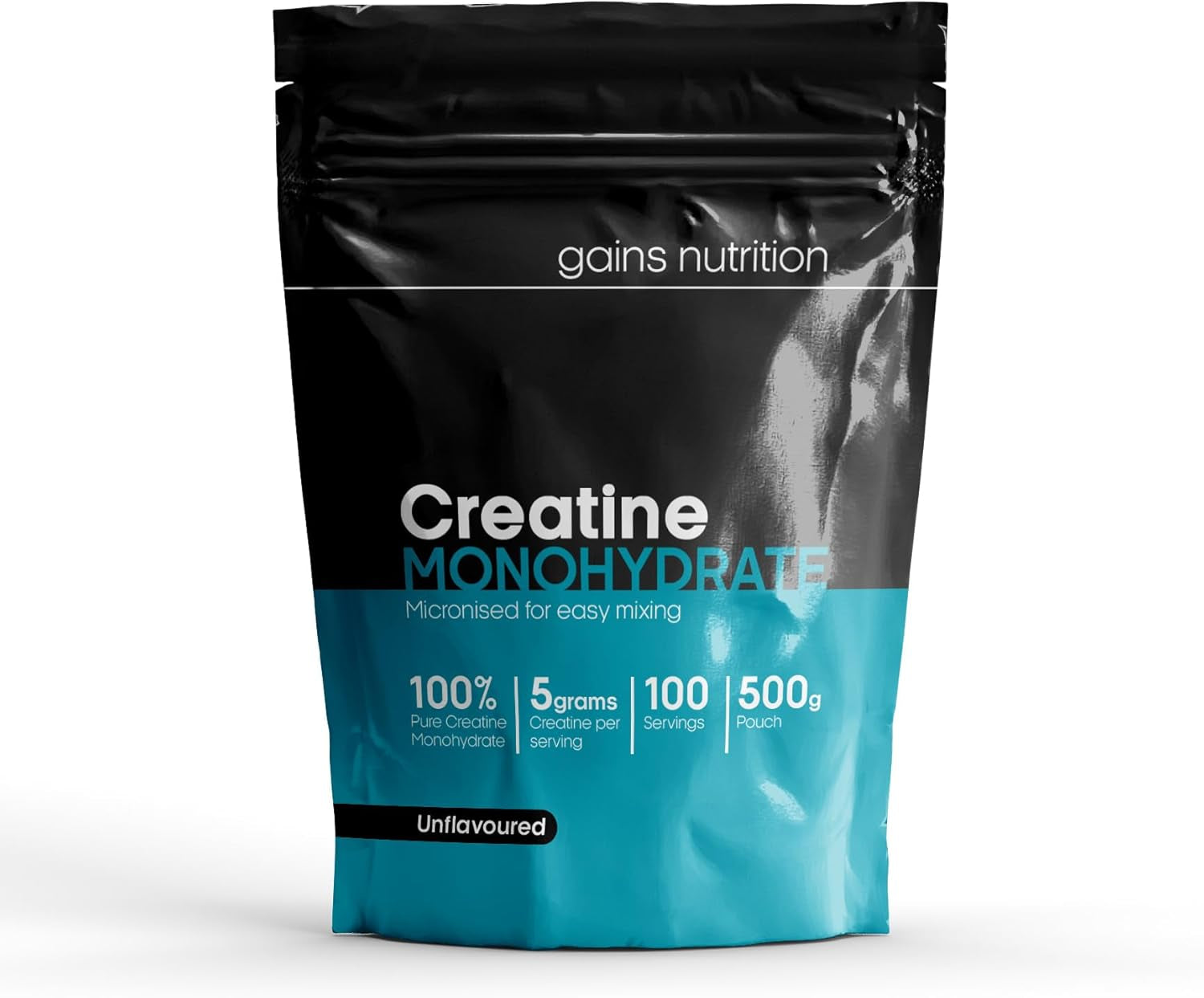 GN Creatine Powder | 500G High Strength Creatine Monohydrate Powder - 5G Creatine per Serving | Unflavoured Filler Free Creatine Monohydrate | Non-Gmo & Gluten Free