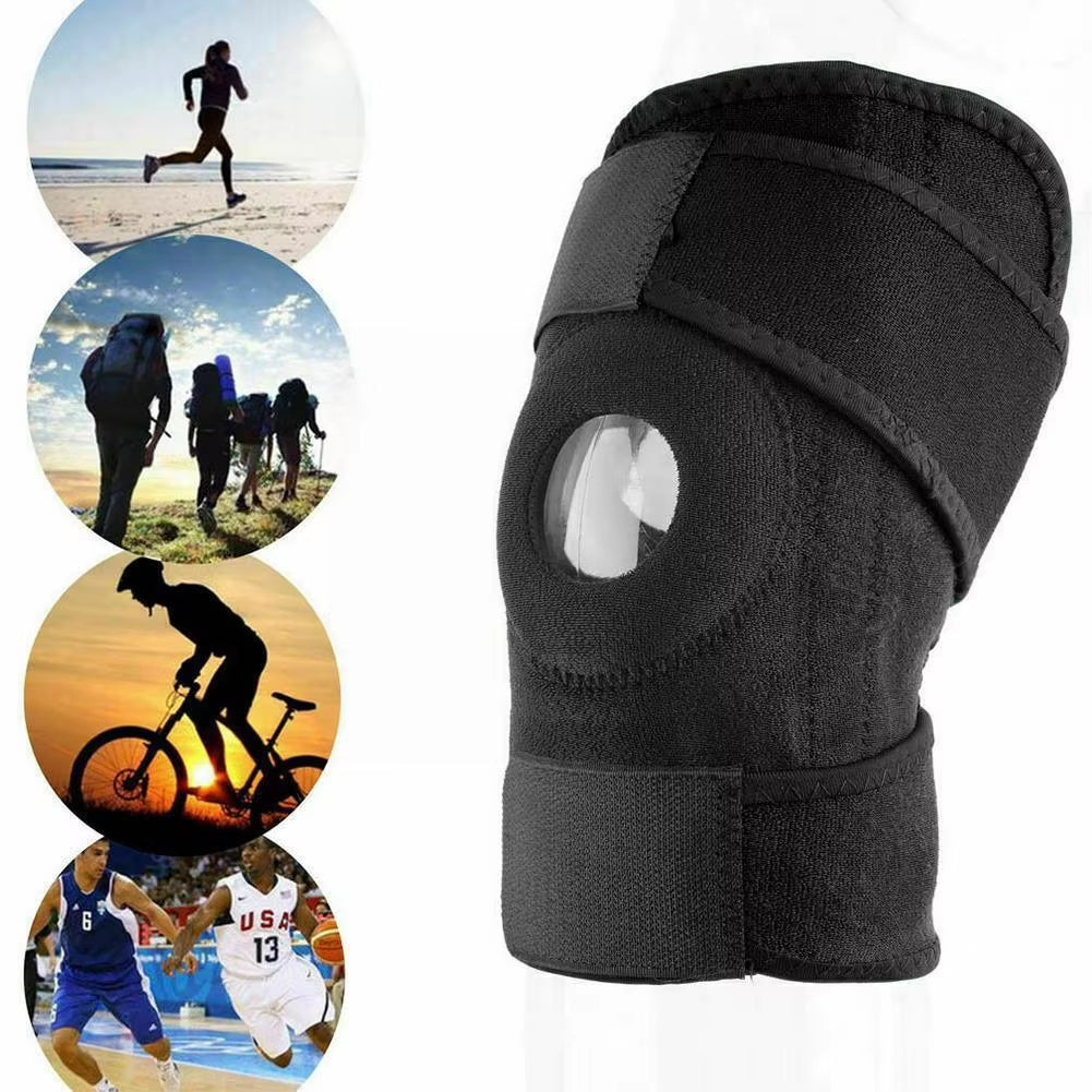 Sports Leg Knee Support Brace Wrap Protector Leg Compression Pad Belt Tape Safety Elastic Bandage Patella Fitness Knee Support