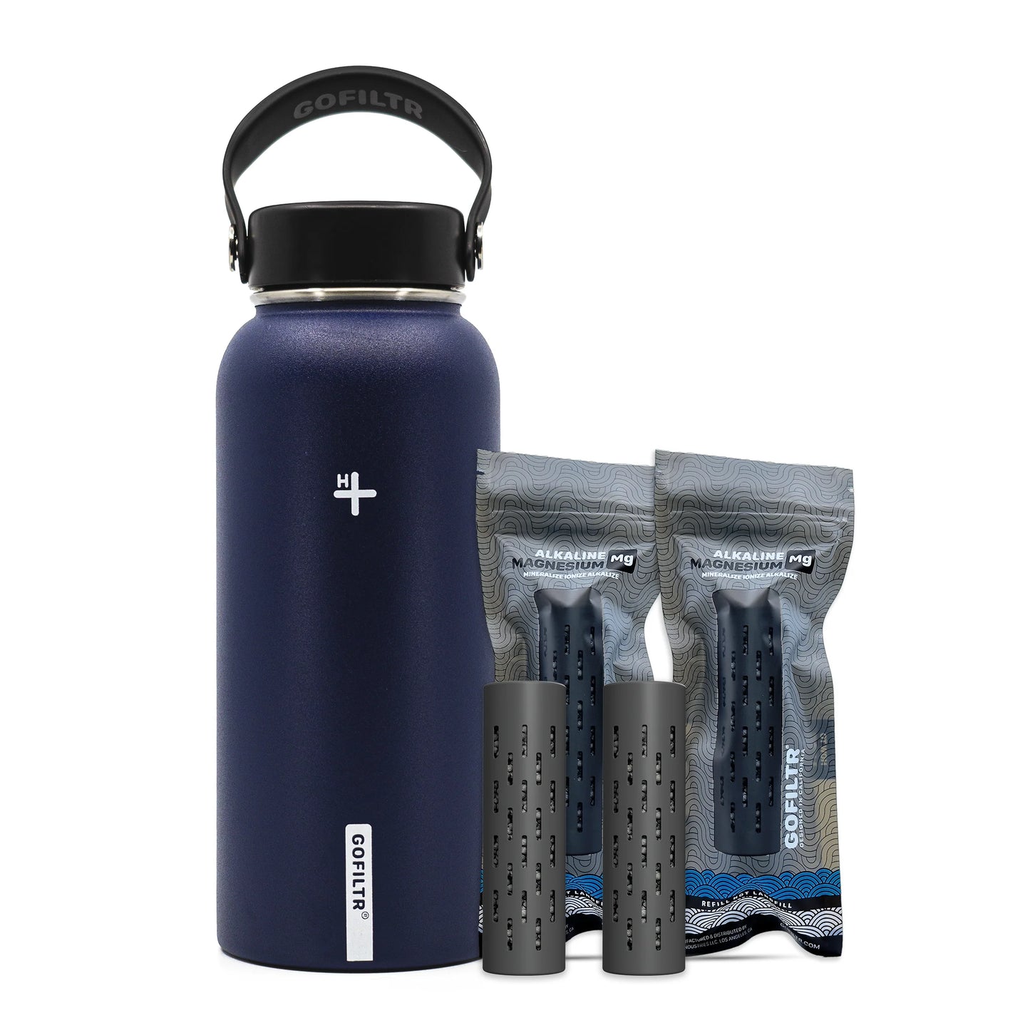 Alkaline Water Bottle 32 Oz - Insulated Water Bottle That Creates 9.5 Ph Alkaline Water