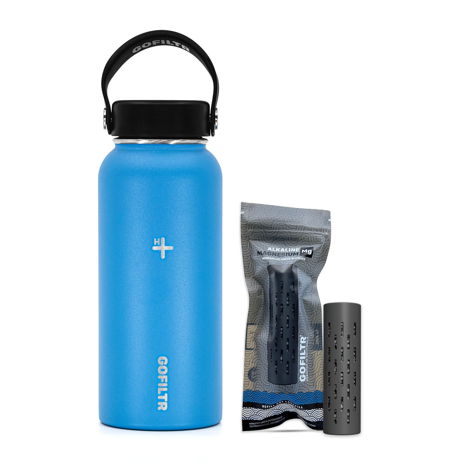 Alkaline Water Bottle 32 Oz - Insulated Water Bottle That Creates 9.5 Ph Alkaline Water